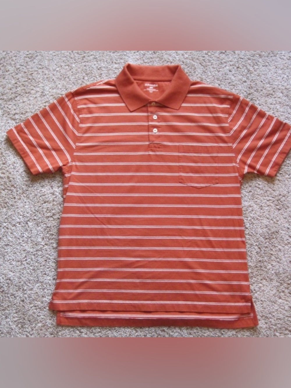 St. John's Bay orange 3 button polo Men sz Medium